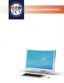 Cover of scanning and micrographics catalog.