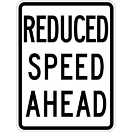 reduce speed ahead