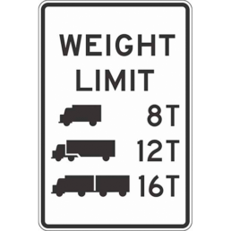 Weight limit 3 weights sign