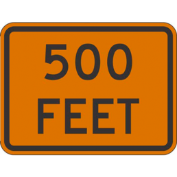 Large feet sign orange