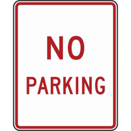 No parking sign