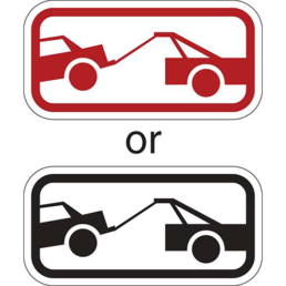 Tow away sign