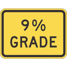 Percentage grade sign