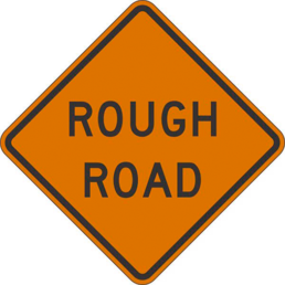 Rough road sign