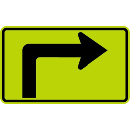 Advance turn arrow right sign