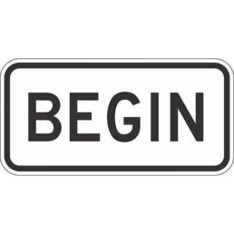 Begin sign