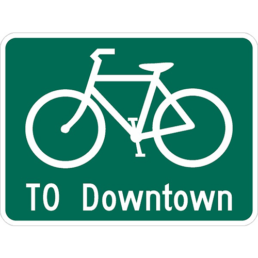 Bike route sign