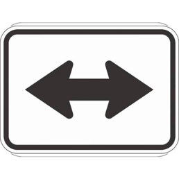 Double side arrows sign