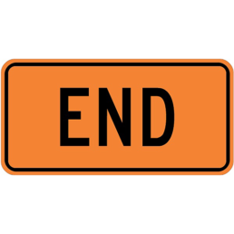 End sign