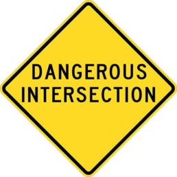 Dangerous Intersection sign